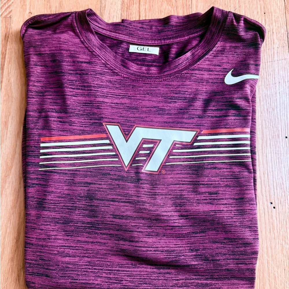 Virginia Tech Hokies Mens Large Maroon Nike Dri Fit Shirt